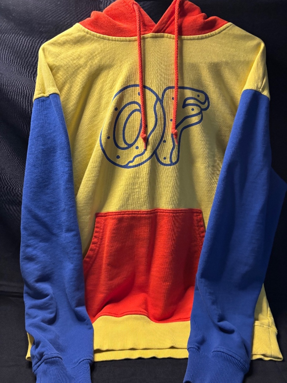 Odd Future OFWGKTA Hoodie Men’s Medium Yellow Red Blue Colorblock Tyler The Crea